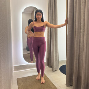 Conjunto Fitness Flor Bela – Top e Legging em Suplex Premium Vinho